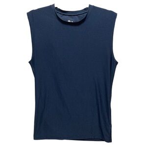 EUC Badger size Large Sleeveless Tee Muscle Tank Navy Blue 12017